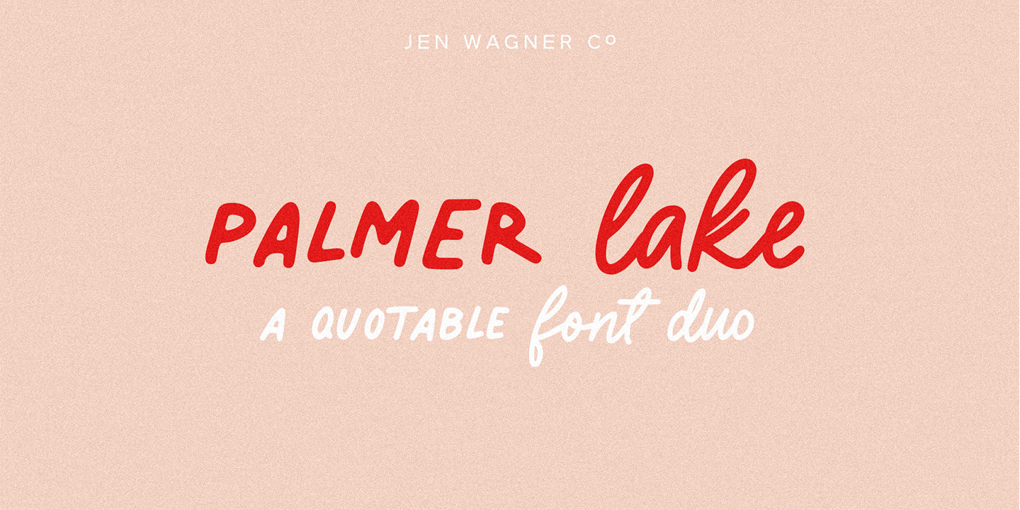 Beispiel einer Palmer Lake Print-Schriftart